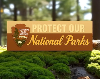 Protect Our National Parks Vinyl Bumper Stickers, Protect National Parks Car Magnets, Public Lands Car Decal, Gift For Hikers and Campers