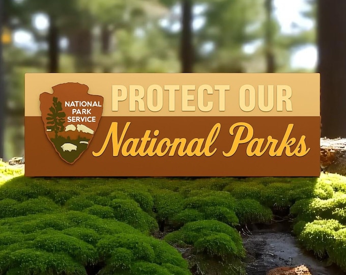 Protect Our National Parks Vinyl Bumper Stickers, Protect National Parks Car Magnets, Public Lands Car Decal, Gift For Hikers and Campers