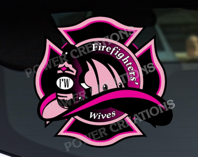 Firefighter Stickers - Digital Vector Artwork "Firefighter Wives Maltese" Design PNG, EPS, JPG Digital files for graphic printing, shirts