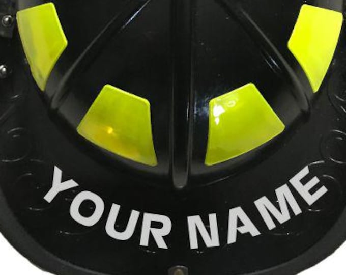 Firefighter Vinyl Decal Reflective Helmet Name Sticker ZARA Font Helmet Name Decal