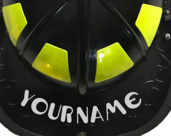 Firefighter Vinyl Decal Reflective Helmet Name Sticker MAGIC Font Helmet Name Decal