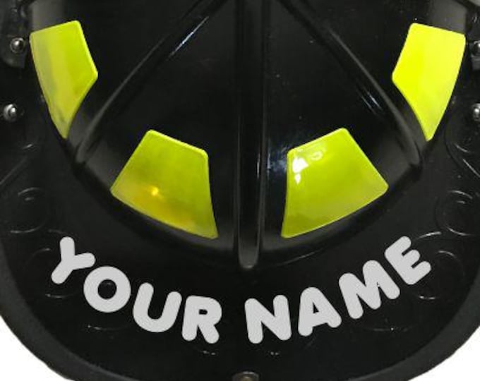 Firefighter Vinyl Decal Reflective Helmet Name Sticker VALKEN Font Helmet Name Decal