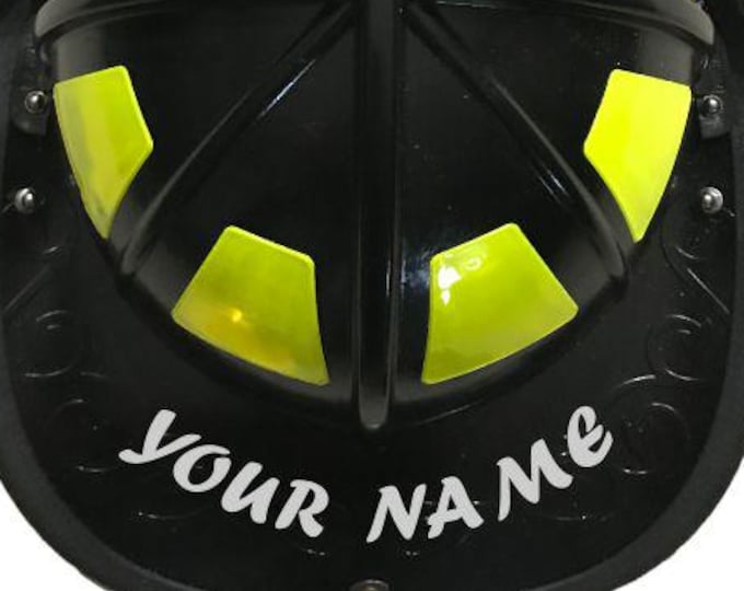 Firefighter Vinyl Decal Reflective Helmet Name Sticker FORTENCE Font Helmet Name Decal