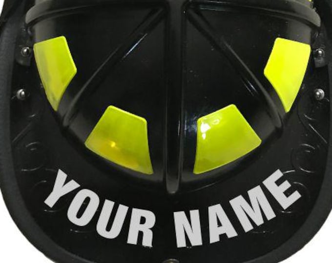 Firefighter Vinyl Decal Reflective Helmet Name Sticker UNION 97 Font Helmet Name Decal