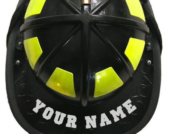 Firefighter Vinyl Decal Reflective Helmet Name Sticker Princsol Font Helmet Name Decal