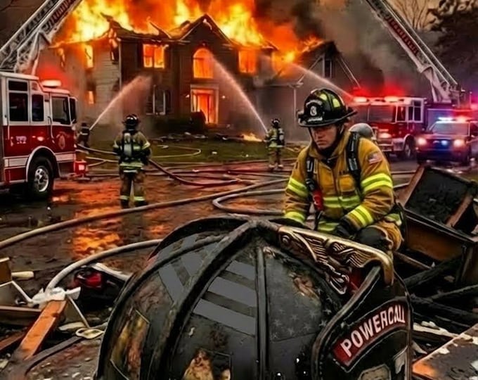 Firefighter Helmet Flag 8 Section Reflective BLACKOUT 8 Piece Decal for Traditional Helmets (Helmet not included)