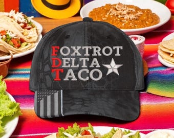 Foxtrot Delta TACO Hat, Typhoon F Donald Trump Baseball Cap, Stop The Project 2025, Veterans Against Trump, Subtle FDT, Not My President