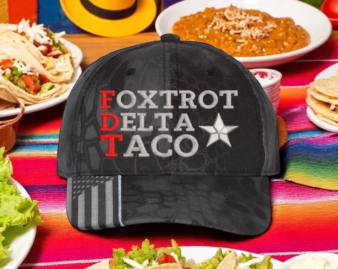 Foxtrot Delta TACO Hat, Typhoon F Donald Trump Baseball Cap, Stop The Project 2025, Veterans Against Trump, Subtle FDT, Not My President