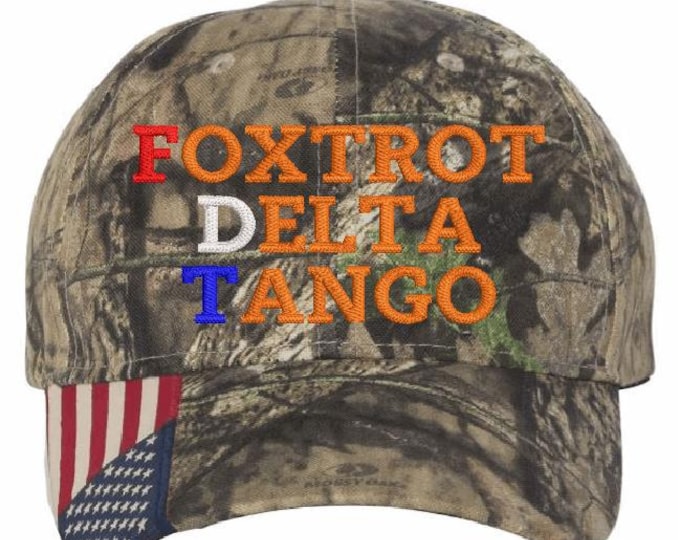Foxtrot Delta Tango Hat, Mossy MC F Donald Trump Baseball Cap, Stop The Project 2025, Veterans Against Trump, Subtle FDT, Not My President