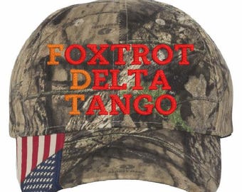 FDT Embroidered Baseball Cap: Veterans Against Trump