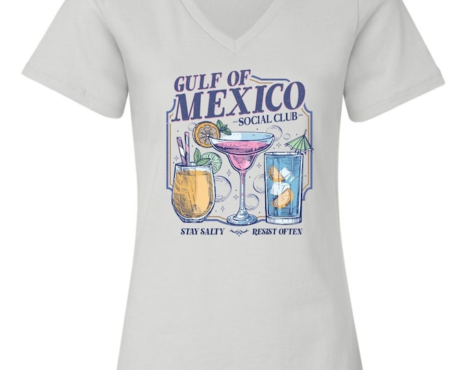 Gulf of Mexico Shirt Social Club Shirt Resist Often Women’s Relaxed Jersey VNeck Shirt Gulf of America Shirt