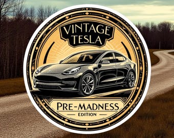 Funny Anti Elon Vintage Pre Madness Edition Sticker Vinyl Car Bumper Decal Anti EV Vehicle Vintage Tesla Window Sticker