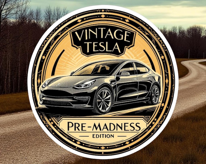 Funny Anti Elon Vintage Pre Madness Edition Sticker Vinyl Car Bumper Decal Anti EV Vehicle Vintage Tesla Window Sticker