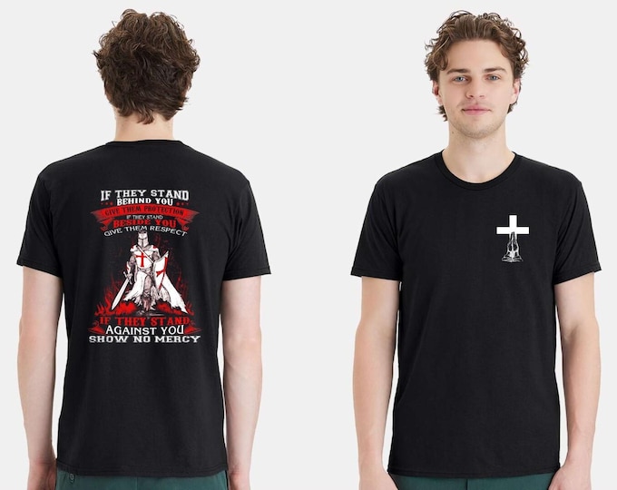 Christian Mens T-shirt Give them Respect or Show No Mercy Short Sleeve Shirt