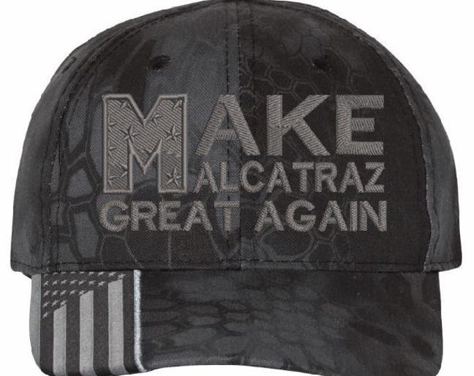 Make Alcatraz Great Again Hat Embroidered Adjustable Hat TYPHOON Adjustable Hat