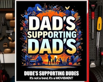 Dad's Supporting Dad's Dude's Supporting Dude's Exterior Window Sticker Decorative Not a Trend it's a Movement