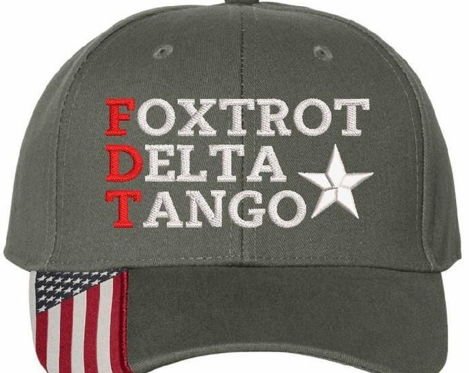 Foxtrot Delta Tango Hat, Green F Donald Trump Baseball Cap, Stop The Project 2025, Veterans Against Trump, Subtle FDT, Not My President