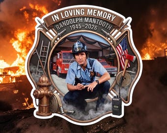 Firefighter Sticker - Emergency Squad 51 R. Mantooth Version 1 Customer Decal or Magnet