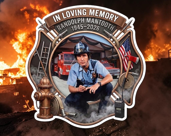 Firefighter Sticker - Emergency Squad 51 R. Mantooth Version 1 Customer Decal or Magnet