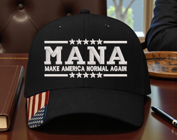 Make America Normal Again Custom Embroidered Flag Brim Adjustable Hat