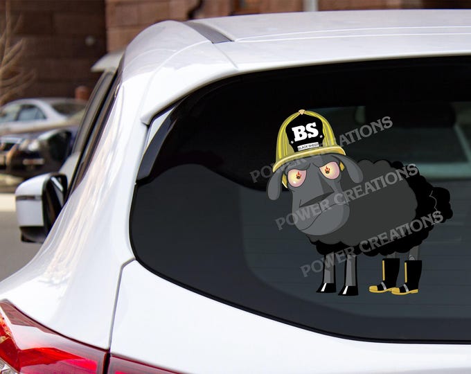 Firefighter Stickers - Digital Vector Artwork "Black Sheep" Design PNG, EPS, JPG Digital files for graphic printing, shirt printing