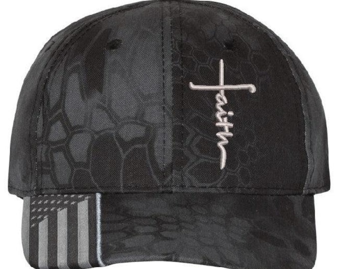 Jesus 3 Nail Cross Christian Hat Christian Hats for Men Women Jesus 3 Nail FAITH Cross Embroidered Hat with FREE 4" 3 Nail Cross Decal