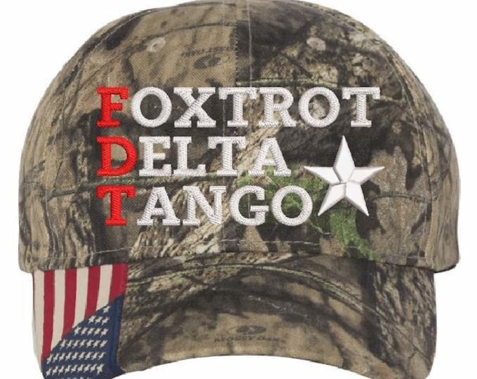 Foxtrot Delta Tango Hat, Mossy RW F Donald Trump Baseball Cap, Stop The Project 2025, Veterans Against Trump, Subtle FDT, Not My President