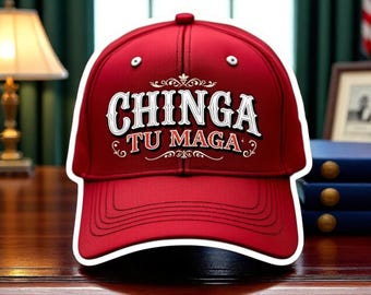 Chinga Tu Maga | Funny Anti-Trump Sticker | Sarcastic Political Sticker | Anti Maga UV Laminated Window sticker or hardhat sticker Anti MAGA