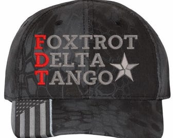 FDT Embroidered Baseball Cap: Veterans Against Trump