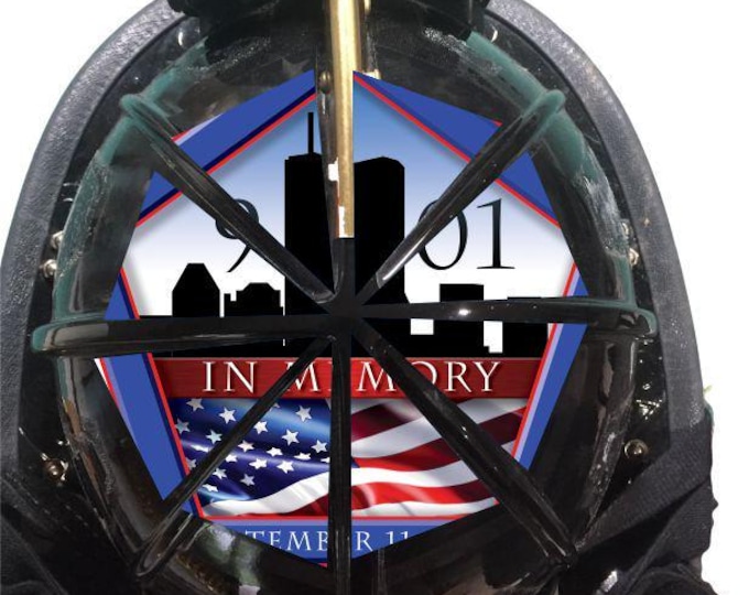 Firefighter Decal Firefighter Sticker Firefighter Helmet Flag 8 Section Reflective PENTAGON Helmet Flag Decal Helmet not included