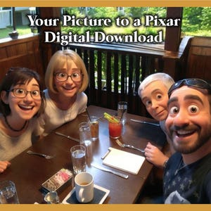 Pixar Style Portrait from Photo, Couple Cartoon Drawing, Pixar Art Style Portrait, 3D Cartoon Style Portrait, Personalized Cartoon Gift