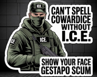 Abolish ICE Sticker/Car Sticker Anti-Trump Resistance Sticker, Social Justice Apparel Sticker, Vinyl Decal Sticker, Anti ICE Sticker