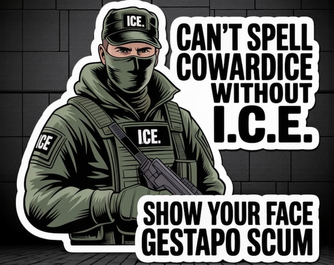Abolish ICE Sticker/Car Sticker Anti-Trump Resistance Sticker, Social Justice Apparel Sticker, Vinyl Decal Sticker, Anti ICE Sticker