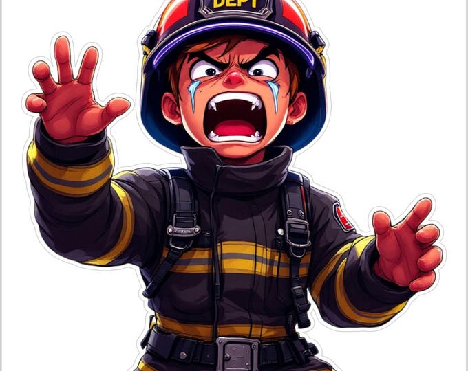 Firefighter Decal Firefighter Sticker Firefighter Sticker Firefighter Decal Department CRYBABY FIREFIGHTER window/helmet decal Sticker
