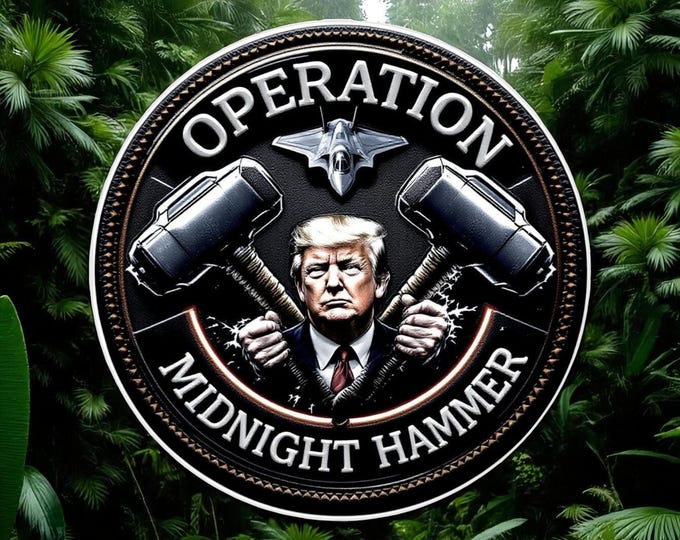 Trump Midnight Hammer Circle Decal Political Window Sticker Decal | Operation Midnight Hammer Decal | Window Sticker | Political
