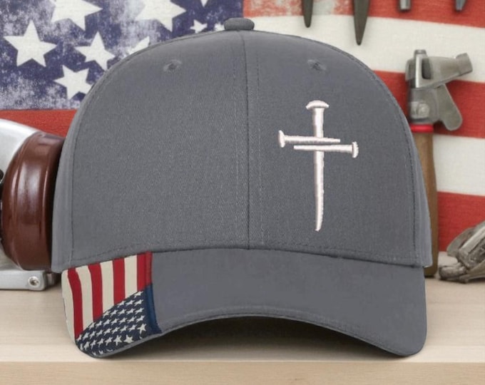 Christian Hats for Men Women Jesus Christian Cross Cross Charcoal USA300 Gray Hat Bible Scripture Christianity Gifts for Men and Women