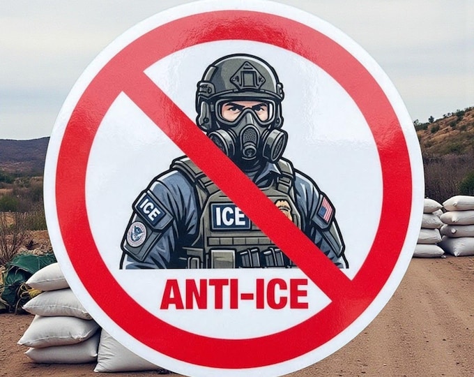 10 PACK Anti ICE Sticker/Car Sticker Anti-Trump Resistance Sticker, Social Justice Version ICE