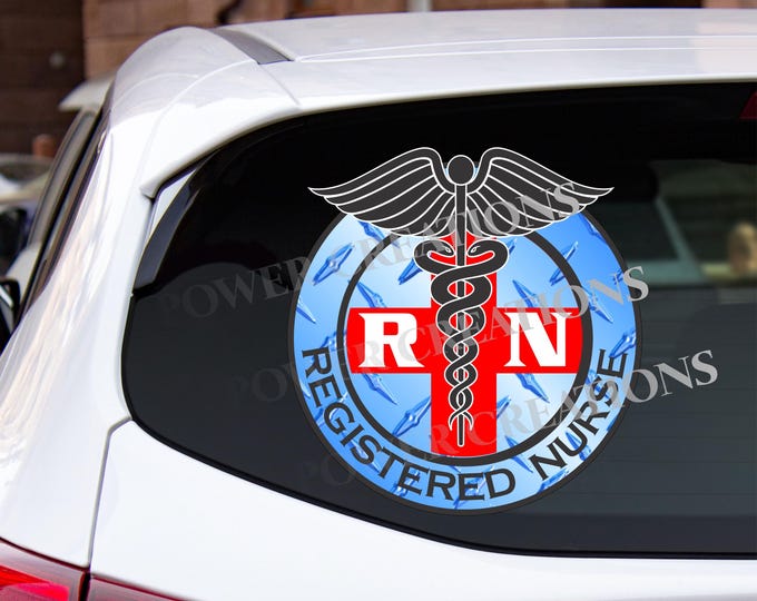 Firefighter Stickers - Digital Vector Artwork "Registered Nurse" Design PNG, EPS, JPG Digital files for graphic printing, shirts