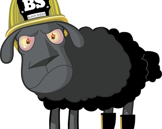 Firefighter Decal Firefighter Sticker Firefighter Decal Sticker Black Sheep Firefighter Window or Helmet Decal Fire