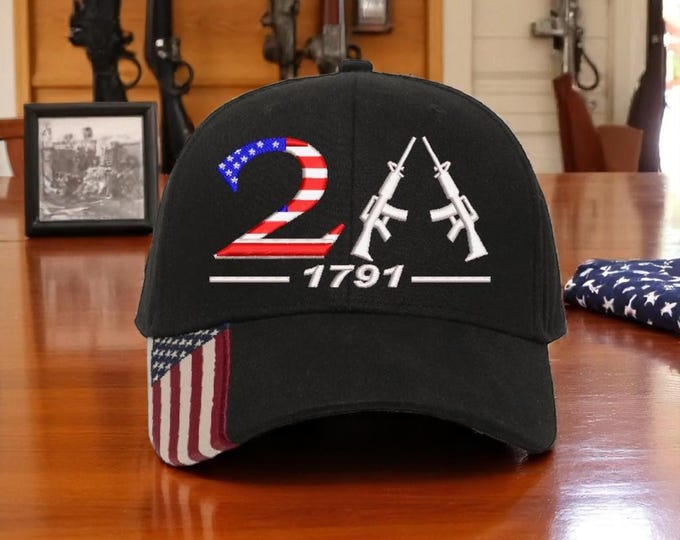 2nd Amendment 1791 AK-47 USA Style 2 Embroidered Hat - Various Hat Options