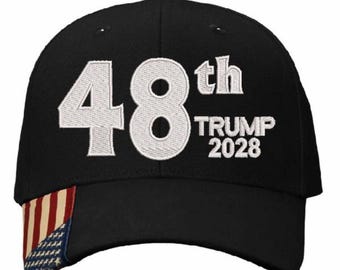 Trump 2028 Hat, MAGA Embroidered Ball Cap