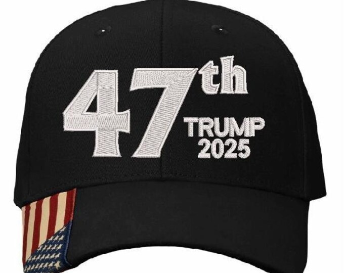 Trump 2025 Hat President 47th Make America Great Again MAGA Adjustable Ball Cap