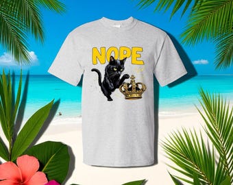 No Kings in America Black Cat Shirt, No Kings Shirt, Funny Political Meme T-Shirt, Patriotic Shirt, Lady Liberty Shirt, Social Justice Shirt