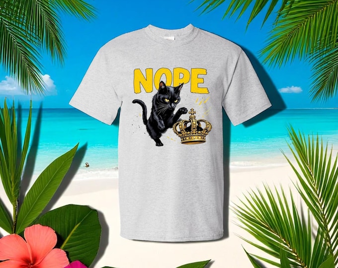 No Kings in America Black Cat Shirt, No Kings Shirt, Funny Political Meme T-Shirt, Patriotic Shirt, Lady Liberty Shirt, Social Justice Shirt