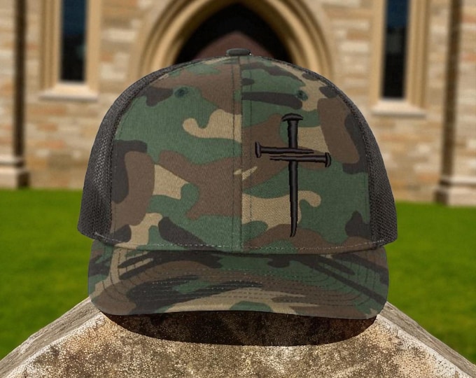Jesus  Cross Richardson Embroidered Adjustable Snapback Hat with Free Decal
