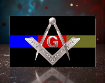Masonic Flag Decal – Reflective Vinyl, Firefighter Police Military