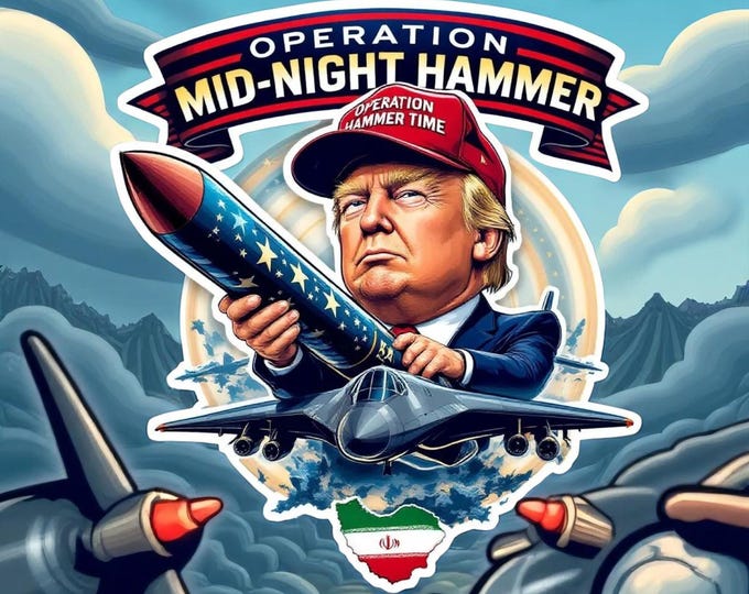 Trump Midnight Hammer Political Window Sticker Decal | Operation Midnight Hammer Decal | Window Sticker | Political | Window Decals