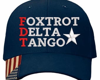 FDT Embroidered Baseball Cap: Veterans Against Trump
