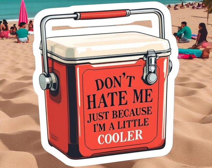 Don't Hate Me Just Because I'm A Little Cooler sticker waterproof glossy vinyl sticker cute gift tumbler laptop sticker decal water bottle
