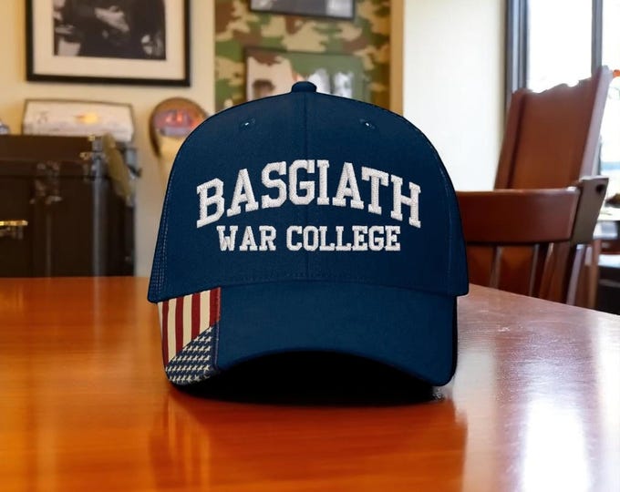 Embroidered Basgiath War College Washed Hat, Fourth Wing Embroidered Hat